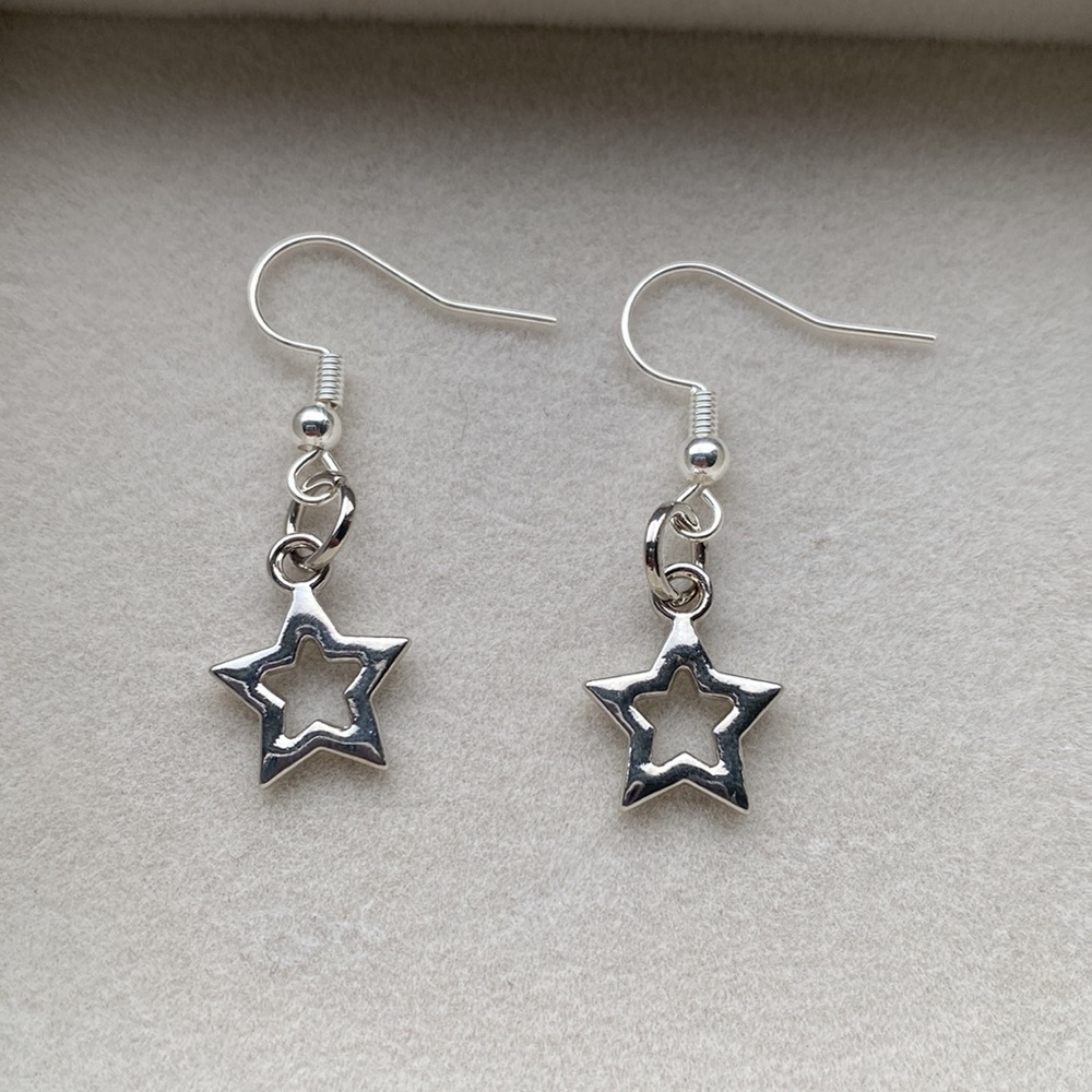 Handmade Silver Star Earrings